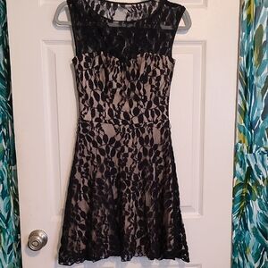 Speechless Black Lace Dress with Nude Lining